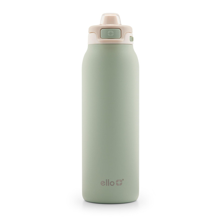Ello Pop Fill 32oz Stainless Steel Water Bottle with Quick Fill Technology Double Walled and Vacuum Insulated Metal Leak