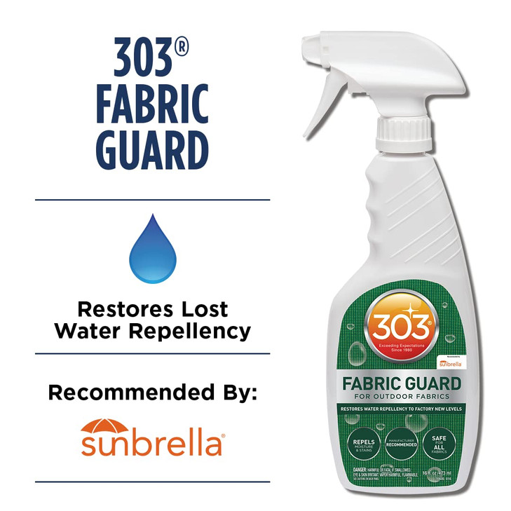 303 Fabric Guard Restores Water and Stain Repellency To Factory New Levels Simple and Easy To Use Manufacturer Recommend
