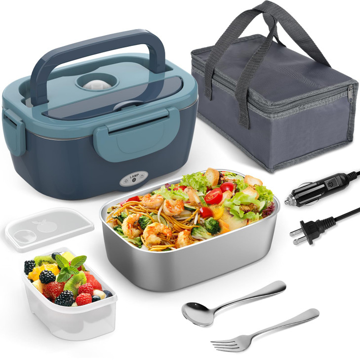 Electric Lunch Box Food Heater 80W Heated Lunch Box for Adults 12V 24V 110V 220V Portable Food Warmer LunchBox Lonchera