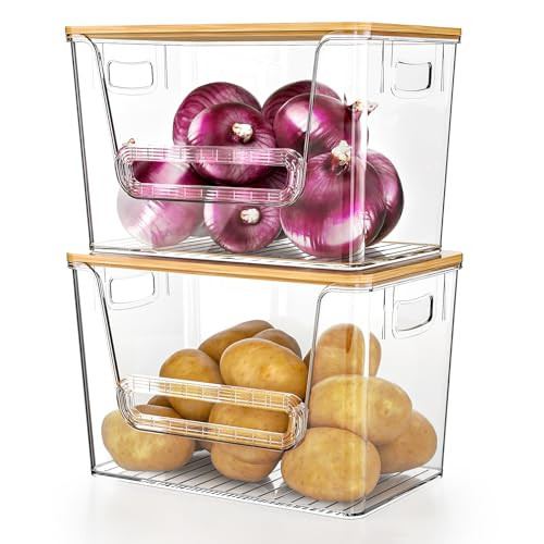 Delamu 2 Set Pantry Organizers and Storage Trash Bag Holder Under Sink Organizer for 413 Gal Bags Trash Bag Dispenser wi