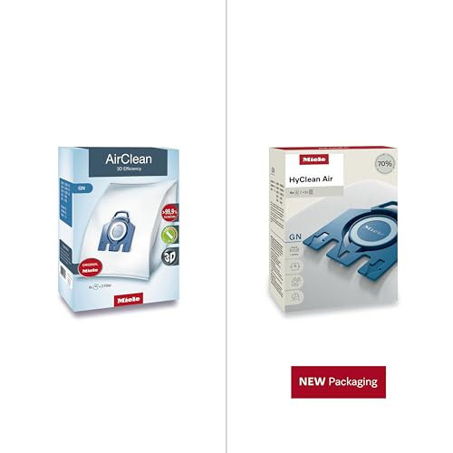 Miele 10123210 AirClean 3D Efficiency Dust Bag Type GN 4 Bags 2 Filters White