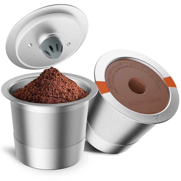 RETHONE Reusable K Cups Coffee Filter Stainless Steel K Cup Reusable Coffee Pods Filters for Keurig 10 20 Coffee Makers