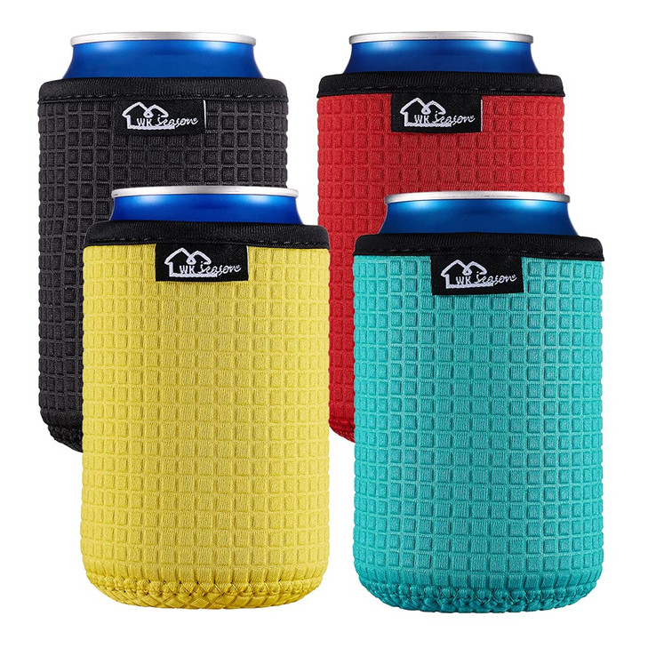 WKieason 12oz Standard Can Sleeves Insulators Sleeves Standard Can Covers 12OZ Beer Bottle Sleeves Coolers Holder Nonsli