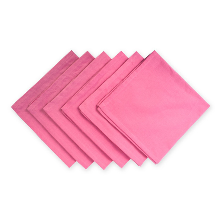 DII Solid Napkin Set Collection 20x20 Flamingo 6 Piece
