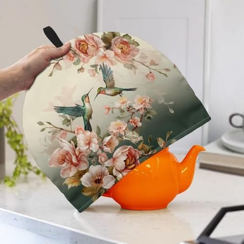 ZUXONGSY Hummingbird Flower Tea Cozy for Teapot Tea Insulated Cosy for Kitchen Accessory Tea Pot Cozy for Keeping Warm