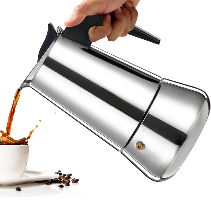 Vaolvpant 12 Cup Moka Pot Percolator Italian Coffee Maker 600ml Stovetop Espresso Mocha Stainless Steel Greca Coffee Mak
