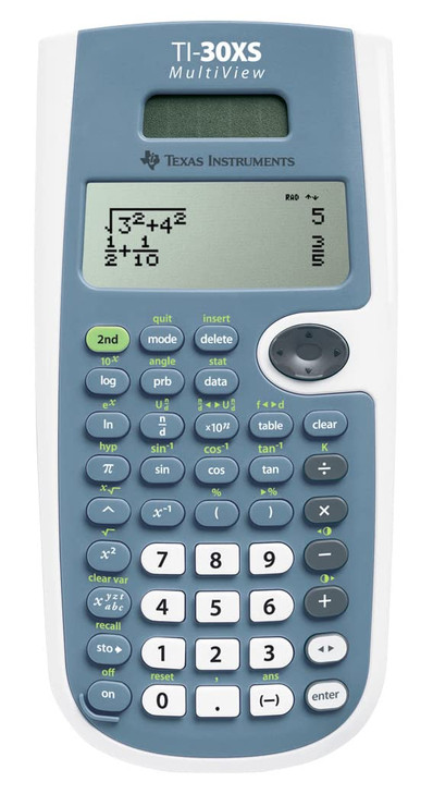 Texas Instruments TI30XS MultiView School Calculator up to 4line display solar and battery operated