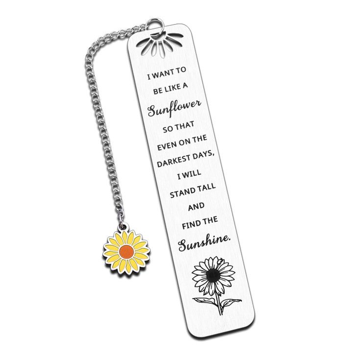 Early Christmas Bookmark Gifst Stocking Stuffers Middle School Stuff Sunflower Bookmark Uplifting Gifts for Women Sunshi