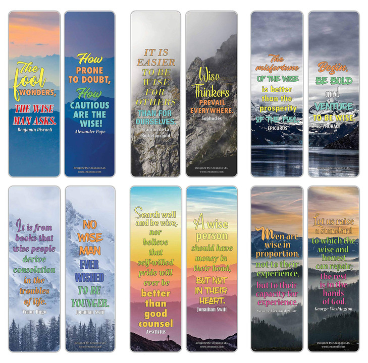 Creanoso Wise Sayings Motivational Quotes Bookmarks Series 2 30Pack Premium Bookmarks for Managers Leaders Book Readers