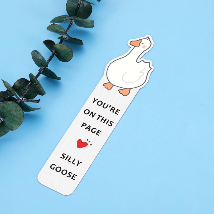 Cute Silly Goose Bookmark for Girls Reading Women Funny Silly Gifts for Best Friend Women Bestie Bookmarks for Reading K