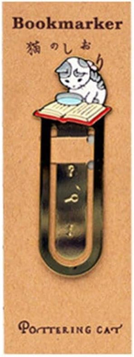 Bookmark 1PC Metal Book Mark Cartoon Cat Bookmark Cute Paper Cilp Reading Kittens Book Mark Stationery School Office Sup