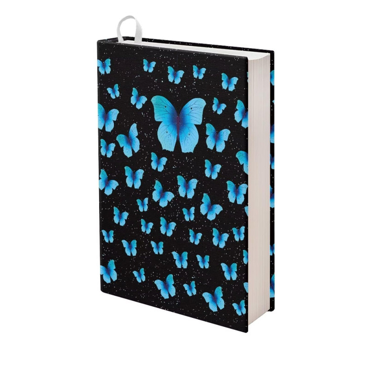 Dolyues Blue Butterfly Book Covers for Textbooks Stretchable Book Sleeve Book Protector Jumbo Jackets Fit Hardcover Text