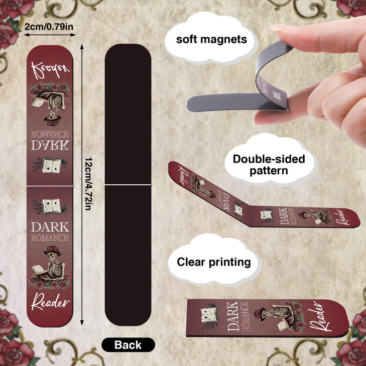 Dark Romance Magnetic Bookmark Gifts Wxiben 30PCS Funny Magnetic Bookmarks Gothic Book Mark Magnets Romantasy Page Marke