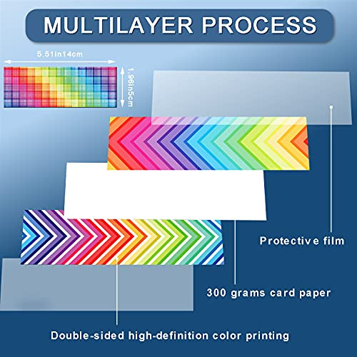 Laminated Book Markers Optical Bookmarks Reading Creative Colored Bookmarks for Teacher Student Kids Classroom School Of