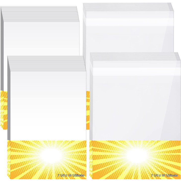 Epakh 120 Pack Comic Book Bags and Boards for Comic Book Storage7 14 x 10 12 Reusable Clear Magazine Protector Regular C