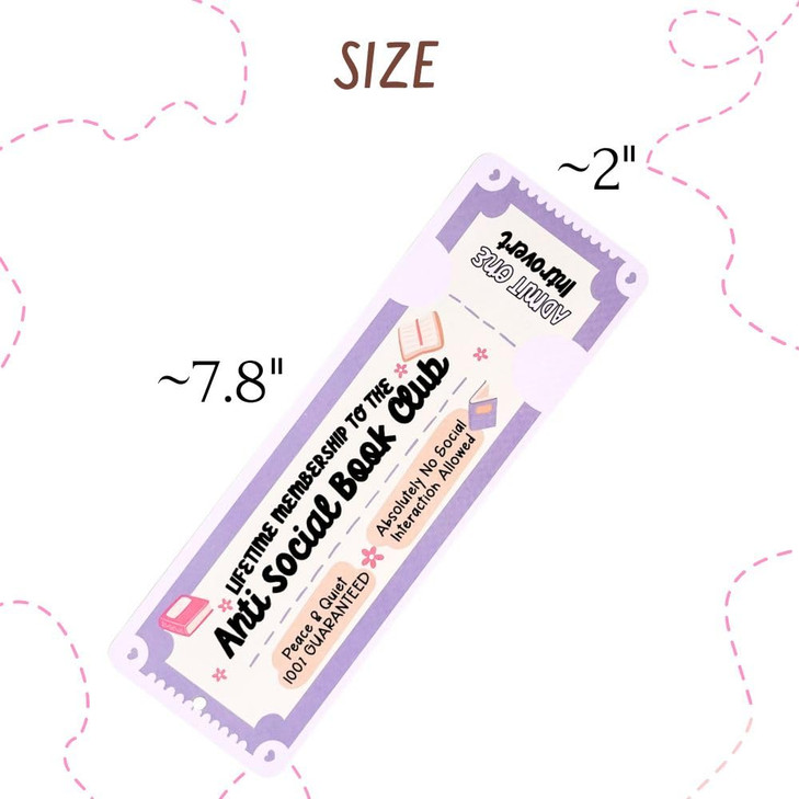 16PC Cute Bookmarks Set Funny Bookmark Sets for Women Bookish Page Markers Book Clubs Lovers Dark Romance Anti Social Fa