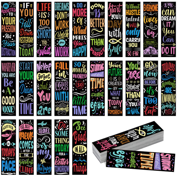 200Pcs Inspirational Bookmarks Motivational Quotes Bookmarks Bulk DoubleSided Printed Encouraging Book Markers Positive