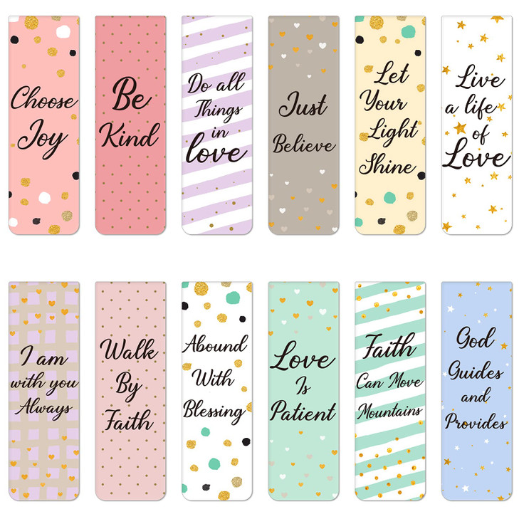 Outus 60 Pcs Christian Magnetic Bookmarks Inspirational Quotes Bible Markers Magnetic Bookmarks Clips Encouraging Positi
