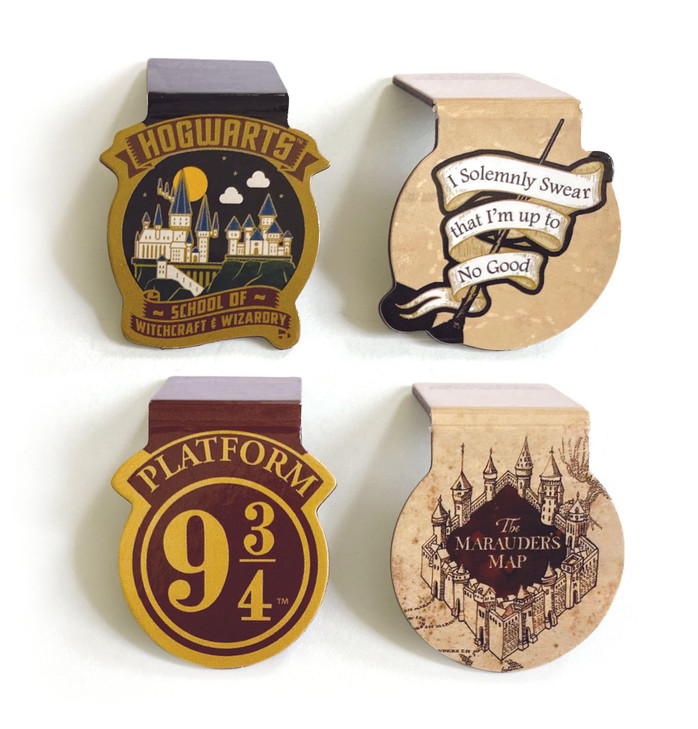 Paper House Productions Harry Potter Set of 4 1 Magnetic DieCut PageTop Bookmarks Favorite Symbols
