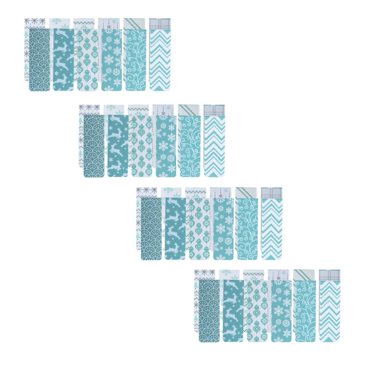 24Pcs Magnetic Bookmarks Blue Graphics Magnet Page Markers Magnetic Page Clips Creative Blue Bookmark Set for Women Men