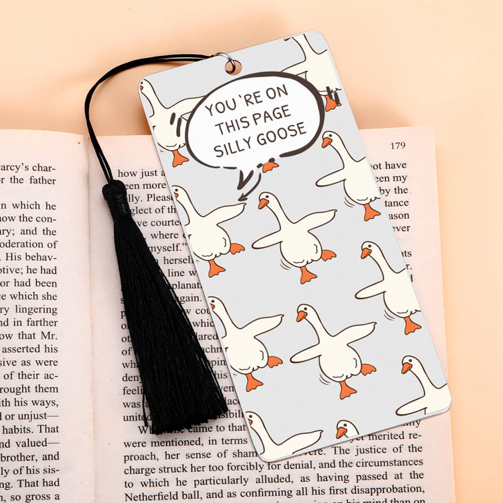 Silly Goose Gifts Goose Book Marks for Reading Women Men Funny Bookmarks for Book Lovers Women Metal Bookmark Book Acces