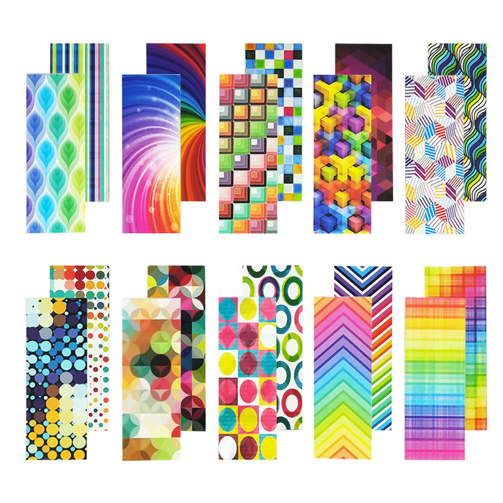 Paper Bookmarks for Kids 160 Colored Laminated Book Markers for Reading Creative Optical Bookmarks for Stationery Supply