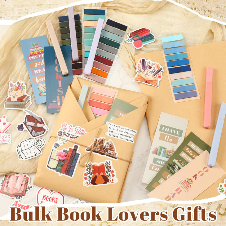 Resurhang 8 Set Blind Date with a Book Gift Box Supplies Kits Excluding Books Book Club Gifts Bulk for Women Book Lovers