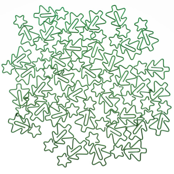 30 Pcs Christmas Tree Shaped Paper Clips Bookmark Metal Art Clips Office Supplies Set Binder Folders Metal File Holder f