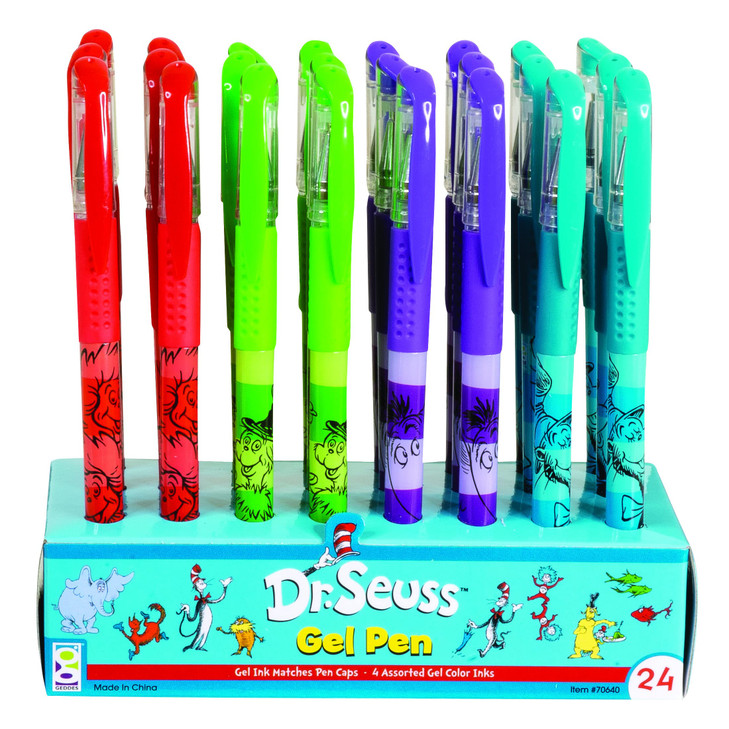 Raymond Geddes Dr Seuss Grip Gel Pens Pack of 24