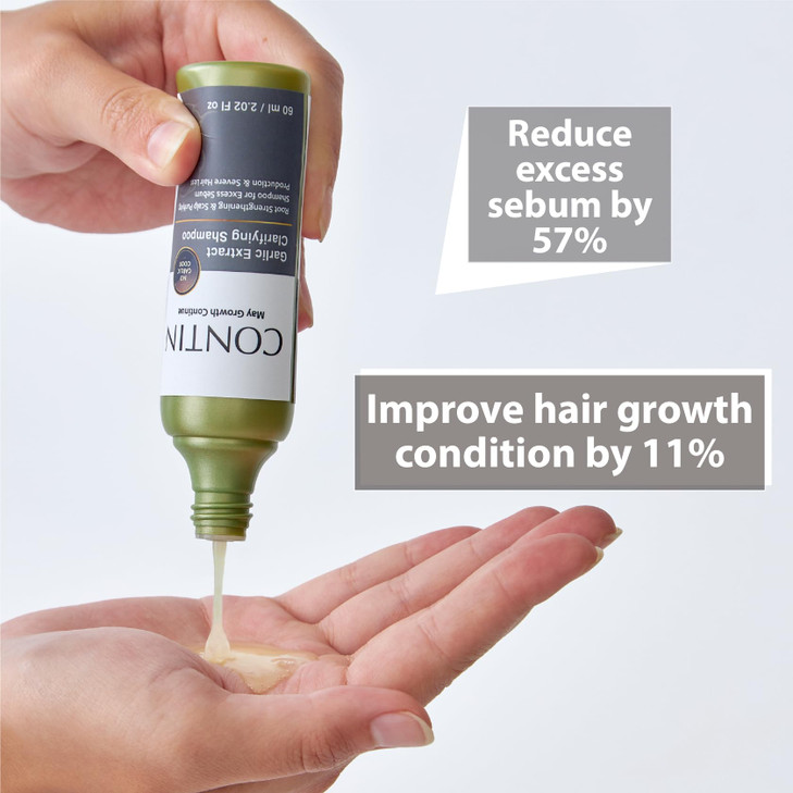 CONTIN Garlic Shampoo series for Oily Sensitive Scalp, Anti-Thinning Anti-Dandruff, Hair Growth (Shampoo (2.02Fl Oz))