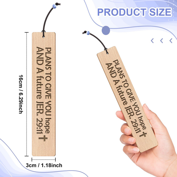 5 Pcs Christian Gifts for Women Bible Verse Bookmarks Inspirational Religious Gifts Scripture Gifts Wooden Bookmarks Bap