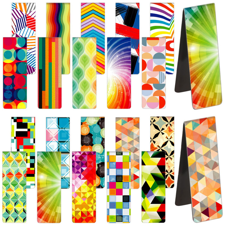 Tudomro 80 Pcs Optical Magnetic Bookmarks Colorful Laminated Magnet Book Markers Kid Book Lovers Foldable Magnet Clips R