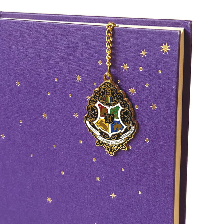 Paper House Productions Harry Potter Knockturn Hogwarts Crest Enamel Charm Chain Clip Bookmark