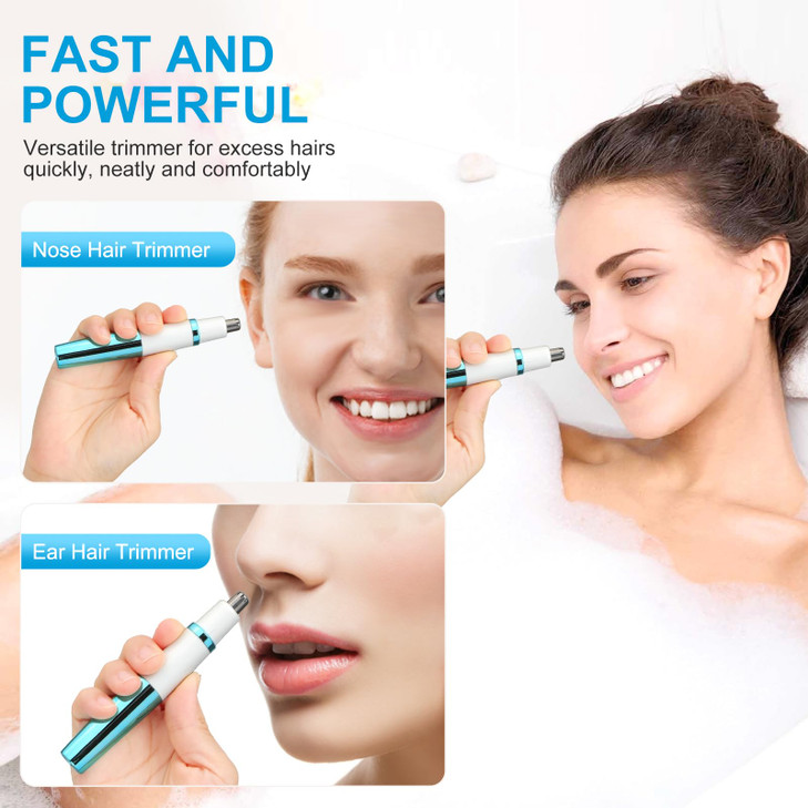 Areyzin Women's Nose Hair Trimmer, Powerful and Versatile, Waterproof and Easy to Clean, Compact and Portable