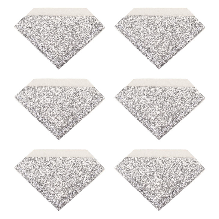 Handship 6Pcs Glitter Leather Bookmarks Diamond Shape Corner Page Bookmarks Cute Book Marks Book Accessories Gifts for W