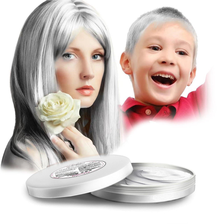 HAIOLORPRO White Hair Color Wax, Temporary Washable Hair Color Dye for Kids, Hair Makeup Paint Wax for Parties or Cosplay, Hair Coloring Products No