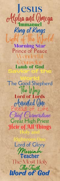 Names of Jesus Religious Bookmarks Christian Church Supplies Vacation Bible School 50 Count
