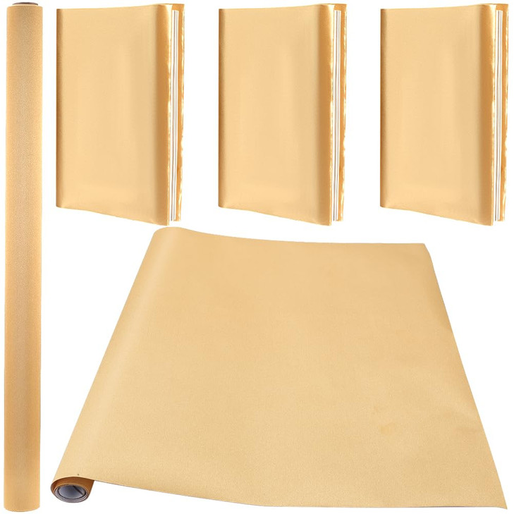CRASPIRE Silk Book Cloth for Book Binding 433 x 1653 A3A8 Gold Fabric Surface Paper Backed Bookcover Book Covering Prote