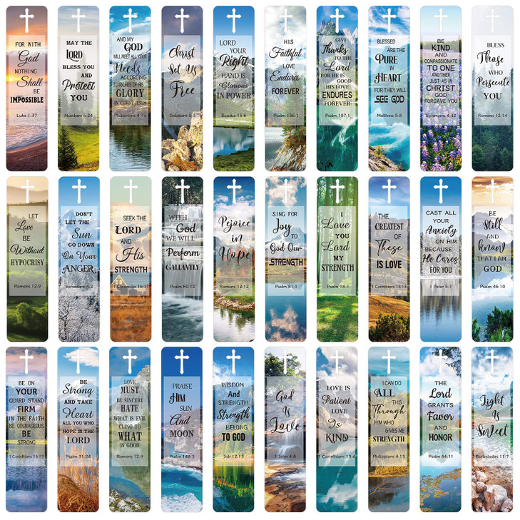 120 Pieces Bible Verses Bookmarks with Hollow Cross for Women Scripture Bookmarks Christian Book Markers for Women Men C