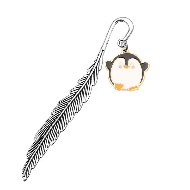 PLITI Penguin Bookmark for Penguin Lover Gift Bookworm Gift Book Love Gift Cute Penguin Jewelry Penguin Bookmark
