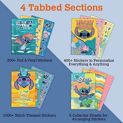 Fashion Angels Disney Stitch Sticker Book Includes 1000 Stickers Collector Pages Disney Lilo and Stitch Stickers Ideal f