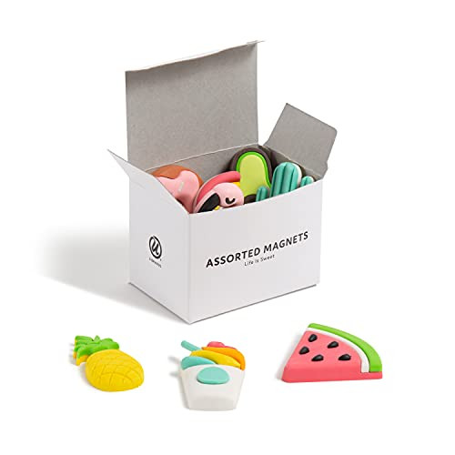 U Brands Life is Sweet Assorted Magnets Set Office Supplies Assorted Colors and Designs 8 Count