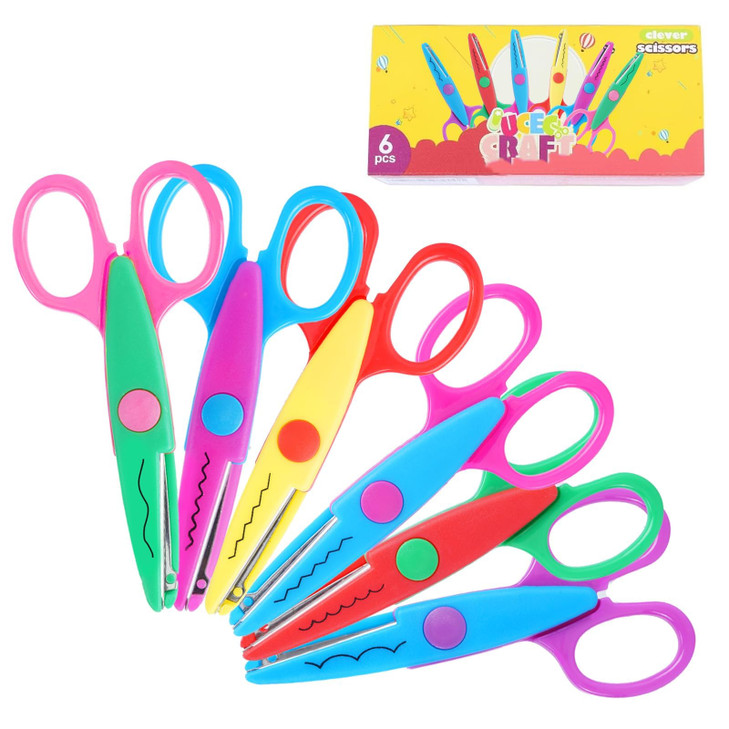 UCEC Decorative Paper Edge Scissor Set 5 Colorful Paper Edger Scissors Great for Teachers Crafts Scrapbooking DIY Projec