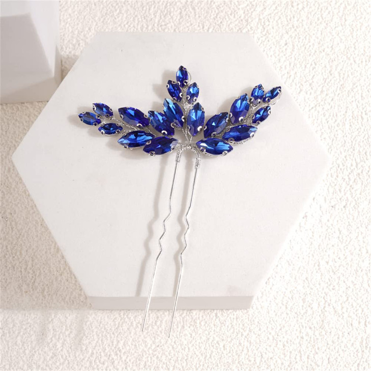 BERYUAN Wedding Crystal Hair Pins Teardrop Crystal Rhinestone Hair Piece Wedding Hair Accessories for Flower Girls Bridal Headband for Wedding(3PCS)