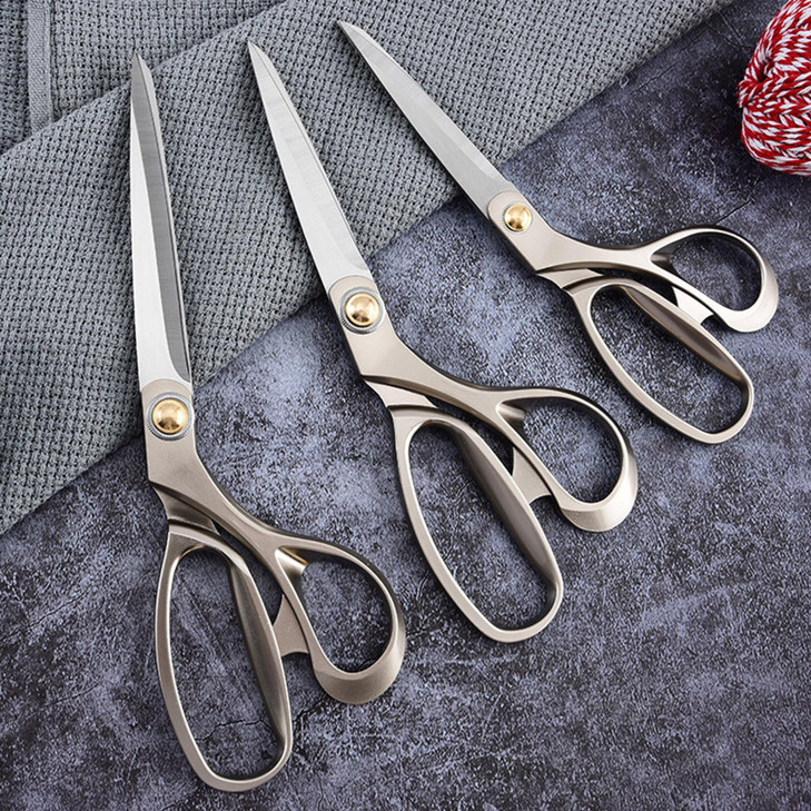 HAGBOU Fabric Scissors 105 Heavy Duty Tailor Scissors Classic Style Champagne Golden Stainless Steel