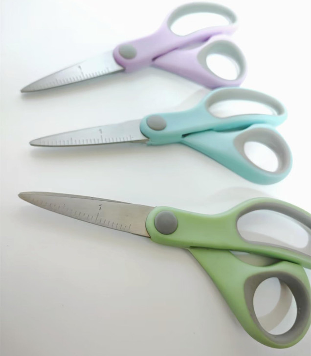 3 Pack 5 Inch Pastel Small Scissors for School Sharp Point Tips All Purpose Scissors Kids Students Teachers Crafts Schoo