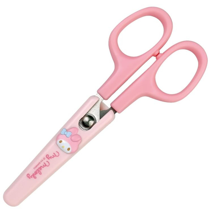Cute Kitty Friends Stationery Scissors with Safety Cap Light Pink