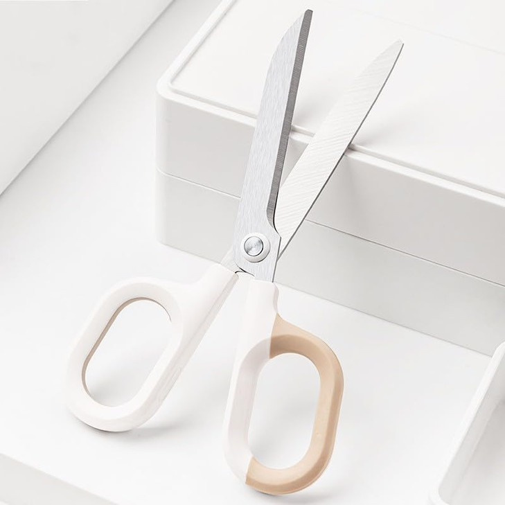 Multipurpose Office Craft Scissors for DIY Art and CraftComfortGrip Handles Sturdy Sharp Scissors White