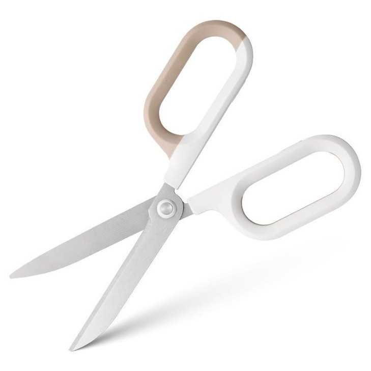 Multipurpose Office Craft Scissors for DIY Art and CraftComfortGrip Handles Sturdy Sharp Scissors White