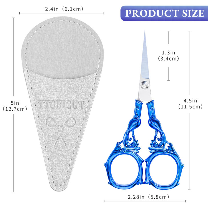 EmbroideryKnitting Scissors Sharp Tip Stainless Steel Scissors for Cross Stitch Cutting Embroidery Sewing Handcraft Craf